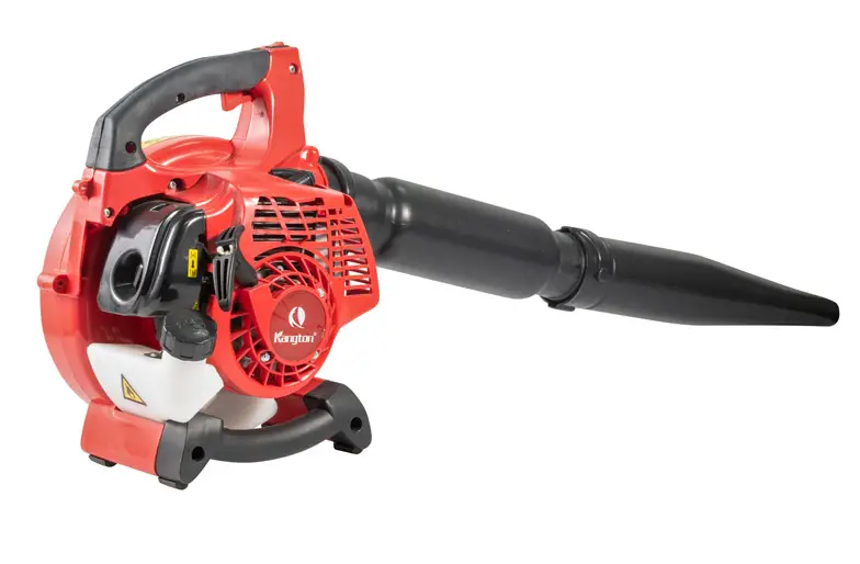 An example of a petrol powered handheld leaf blower