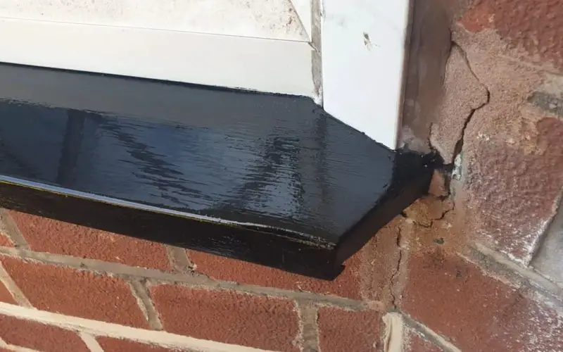 An example of a poor finish as a result of a homeowner using a brush to paint it